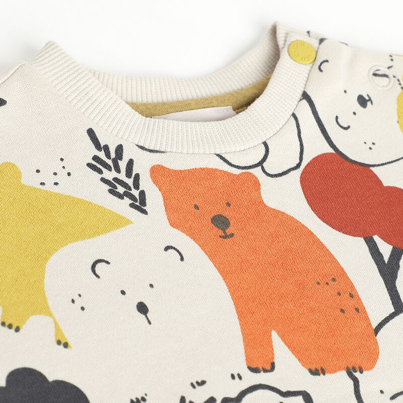 Boys Medium Natural Printed Sweatshirt image number 2